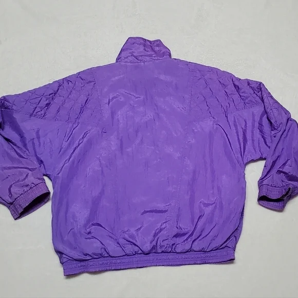 Vintage 90s Casual Isle Purple Full-zip Jacket High Rise Shell Suit Tracksuit M